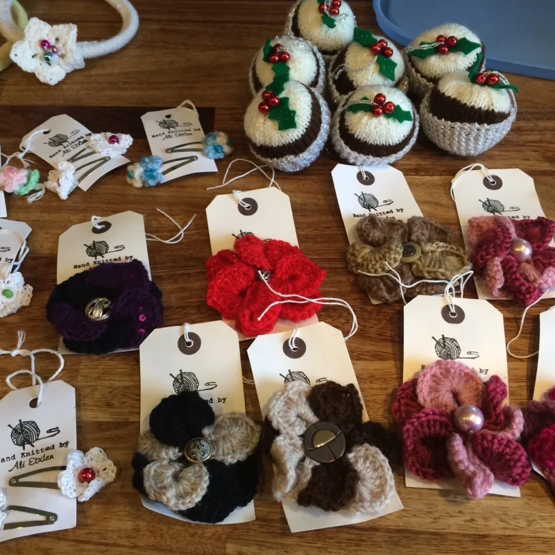 Crocheted Brooches