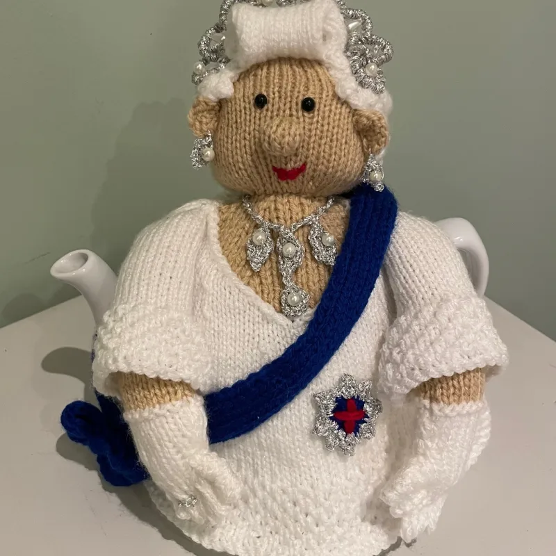 Knitted Queen Elizabeth Tea Cosy Commission