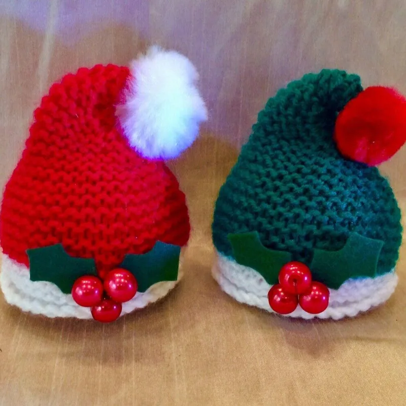 Knitted Santa & Elf Hat Chocolate Orange Covers
